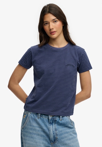 Essential Logo Striped Fitted T-Shirt