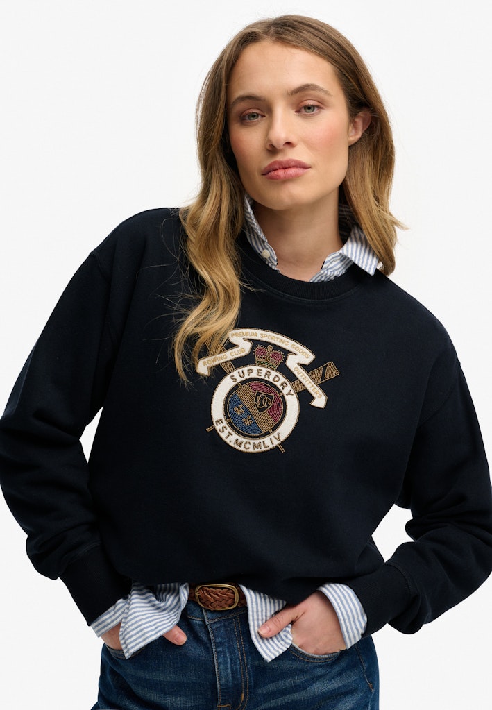 Crest Loose Crew Sweatshirt