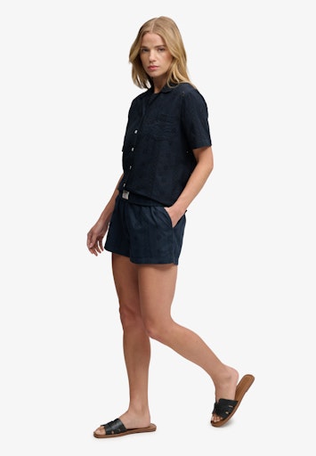 Cotton Broderie Beach Shorts