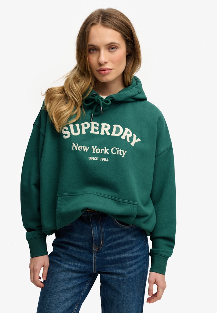 Luxe Casual Embroidered Relaxed Hoodie