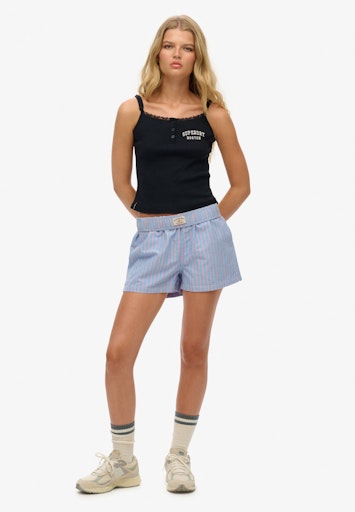 Organic Cotton Stripe Elasticated Shorts