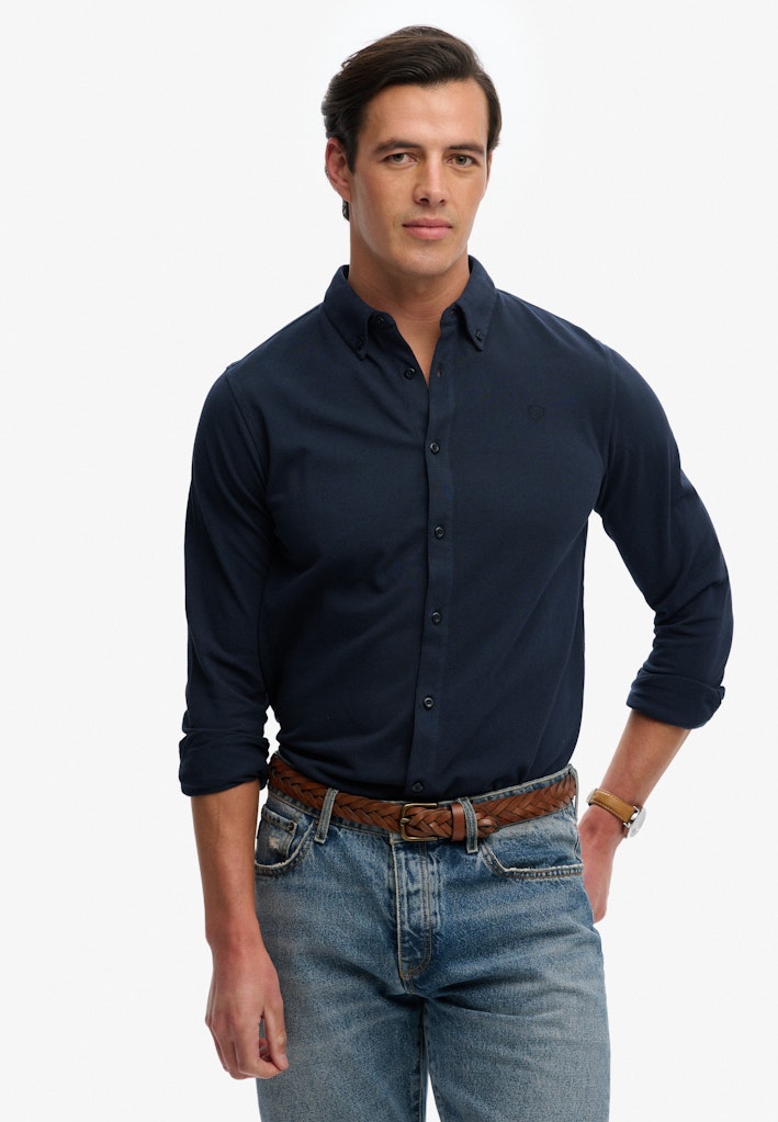 Vintage Destroy Pique Long Sleeve Shirt