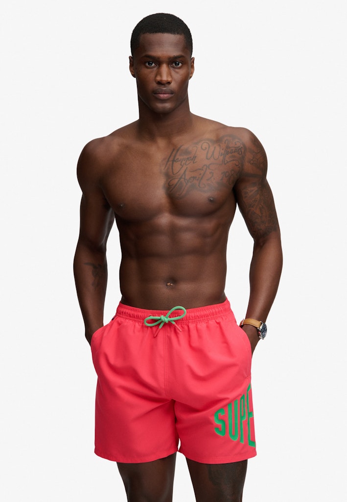 Printed Logo 16-Inch Swim Shorts